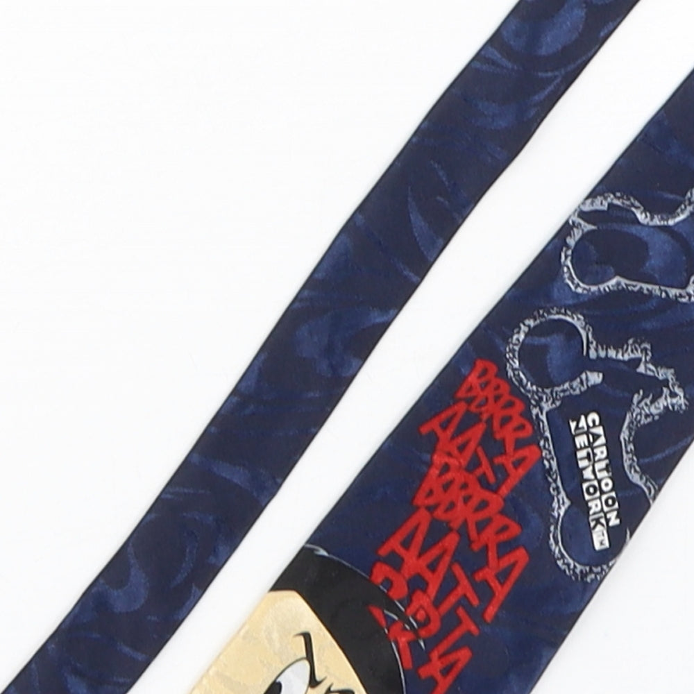 Cartoon Network Mens Blue Geometric Silk Pointed Tie One Size - The Flinstones