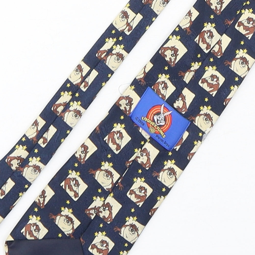 Looney Tunes  Mens Multicoloured Geometric Polyester Pointed Tie One Size
