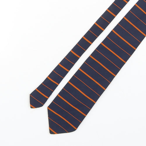 Jacques Estier  Mens Multicoloured Striped Polyester Pointed Tie One Size