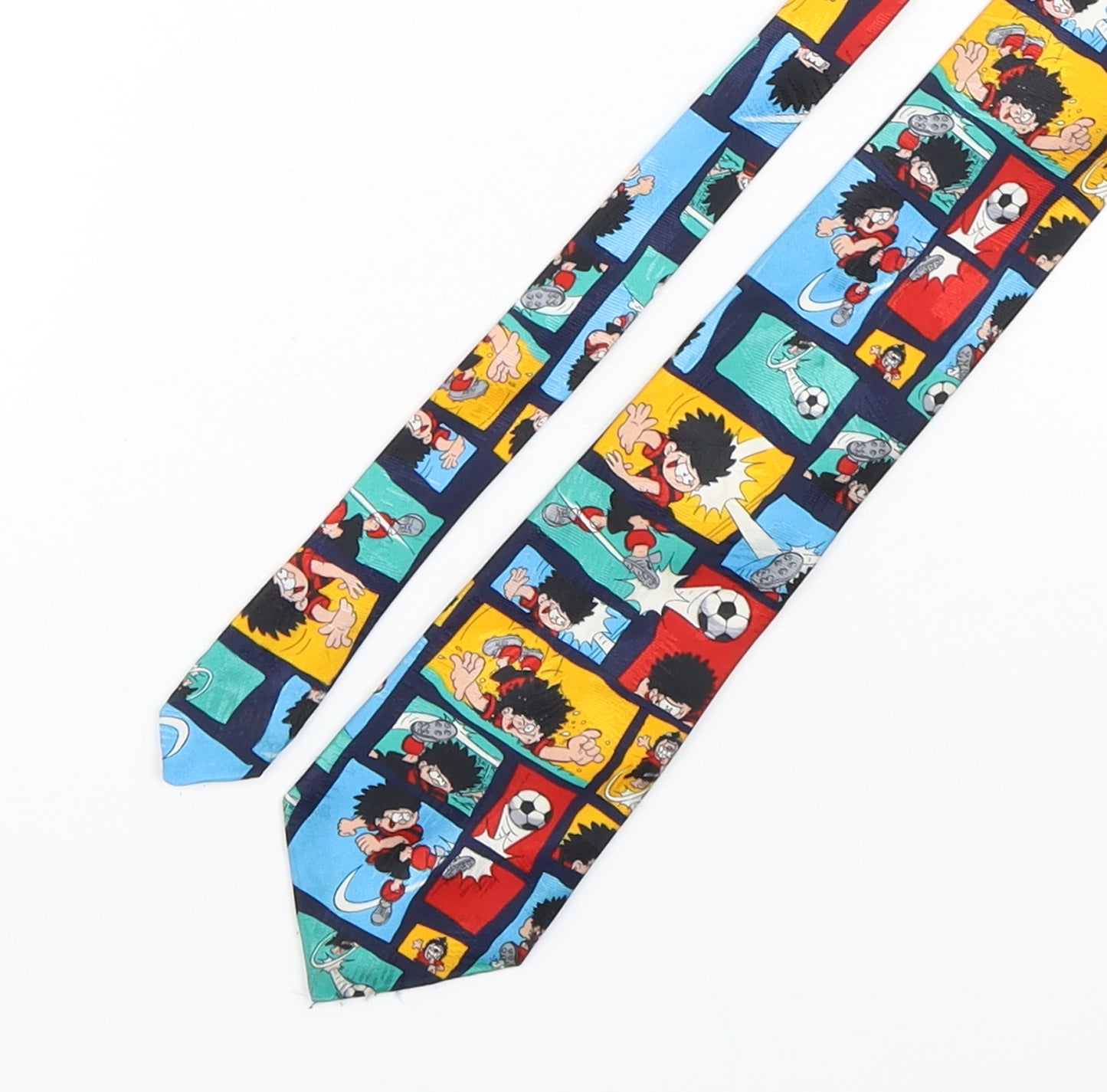 Debenhams Mens Multicoloured Geometric Polyester Pointed Tie One Size - Dennis the menace