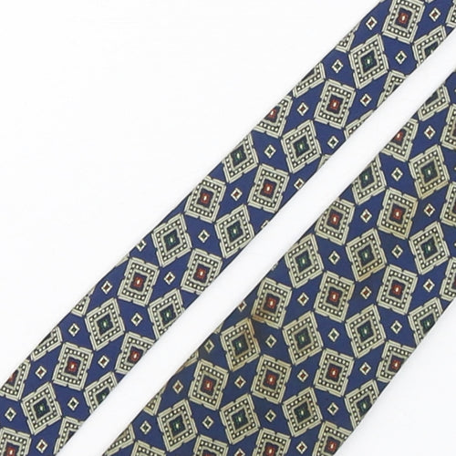 Dunn&Co Mens Multicoloured Geometric Polyester Pointed Tie One Size