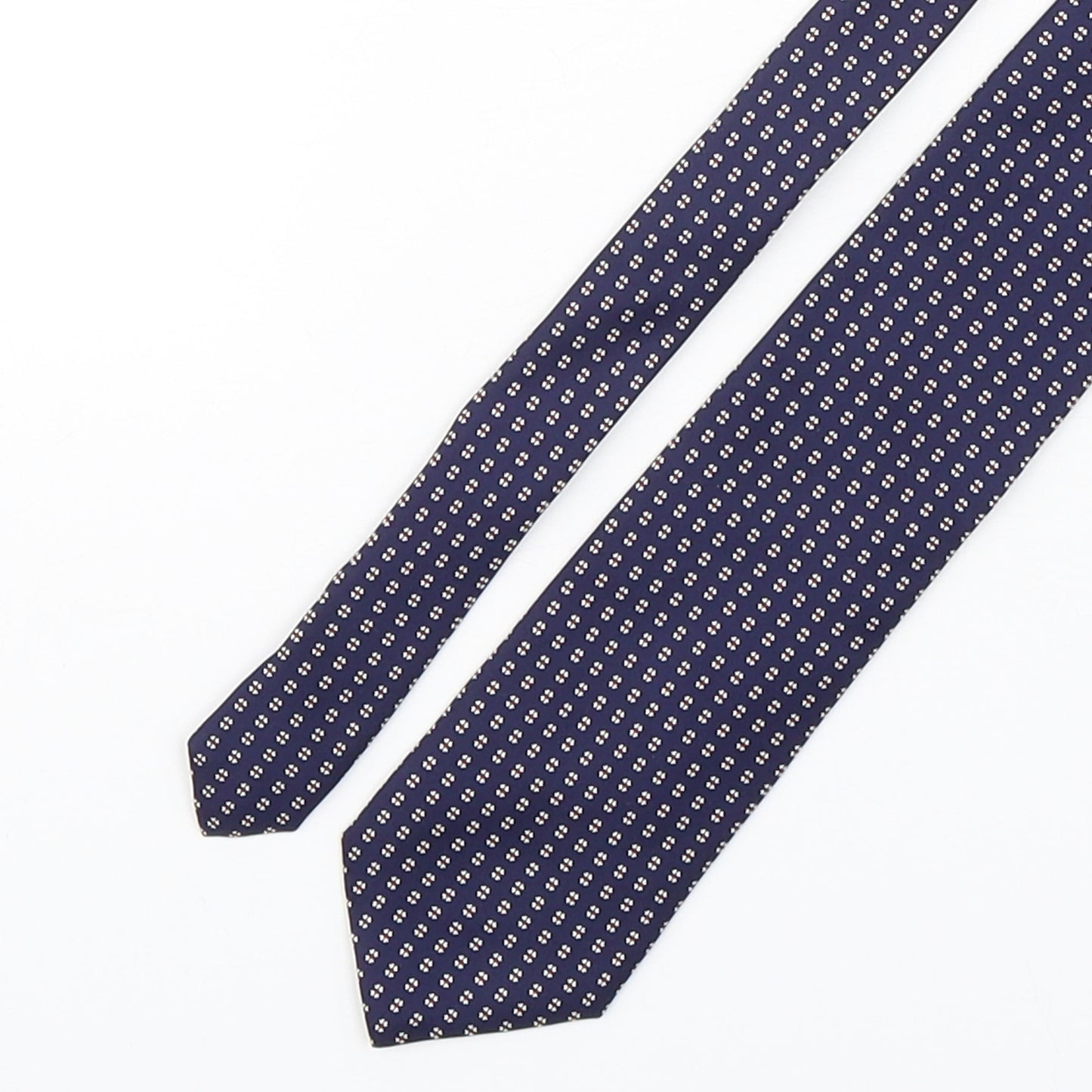 Frangi Mens Blue Polka Dot Silk Pointed Tie One Size
