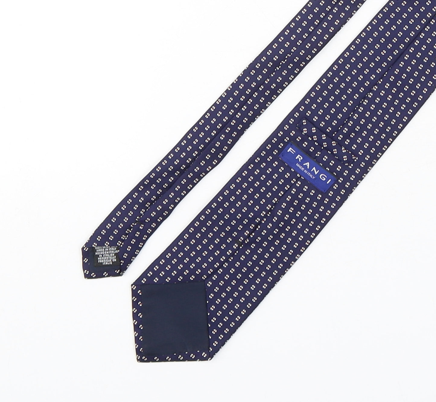 Frangi Mens Blue Polka Dot Silk Pointed Tie One Size
