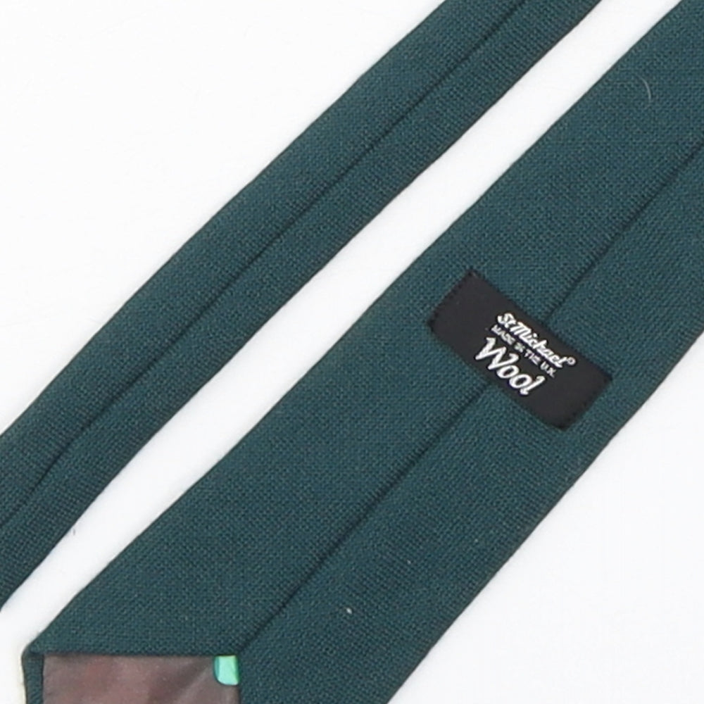 StMichael Mens Green  Wool Pointed Tie One Size