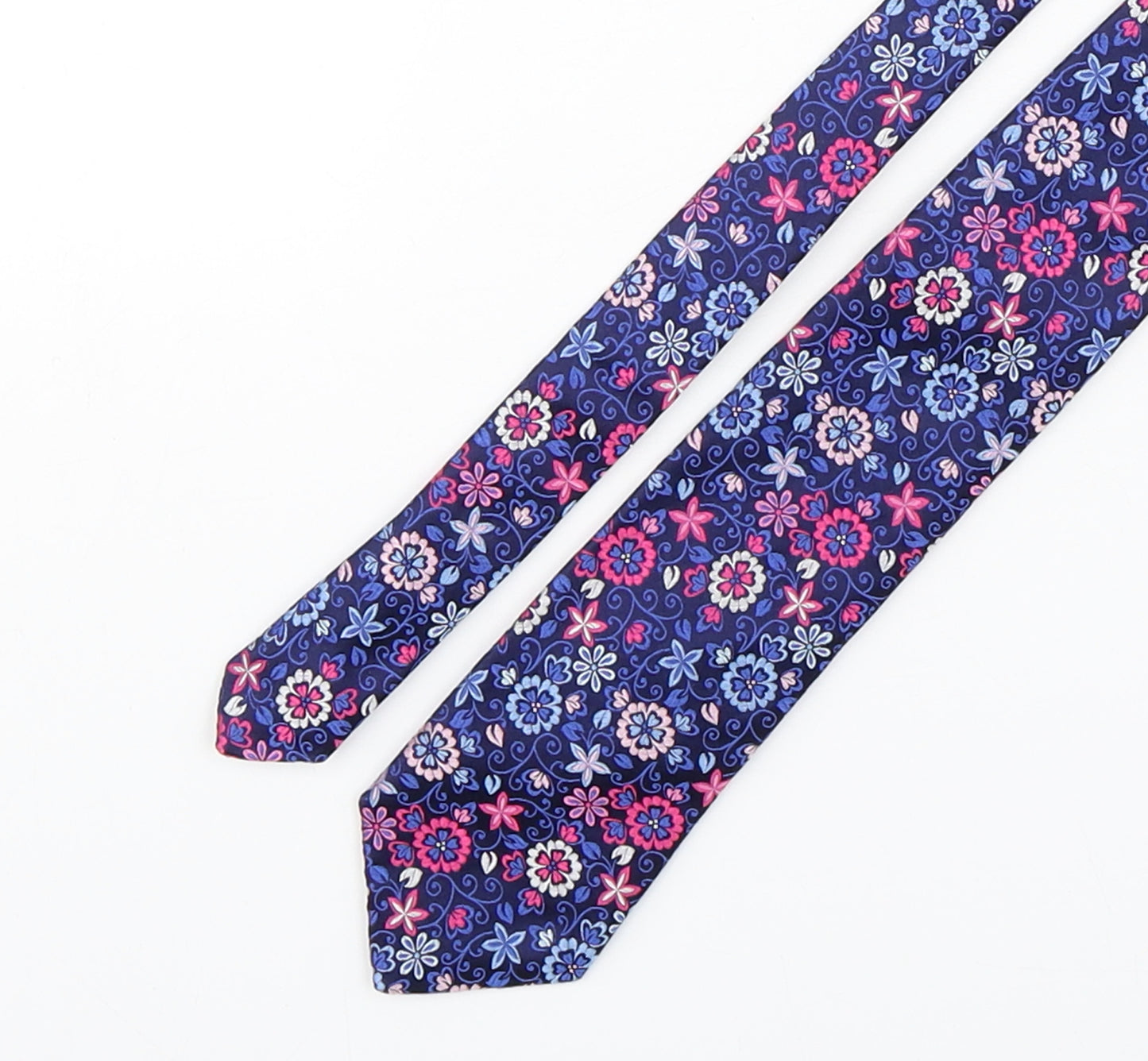 Marks and Spencer Mens Multicoloured Floral Silk Pointed Tie One Size