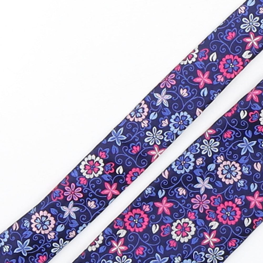 Marks and Spencer Mens Multicoloured Floral Silk Pointed Tie One Size
