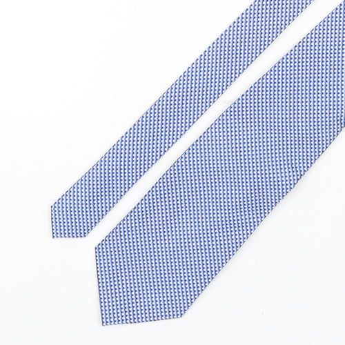Loding  Mens Blue Plaids & Checks Silk Pointed Tie One Size