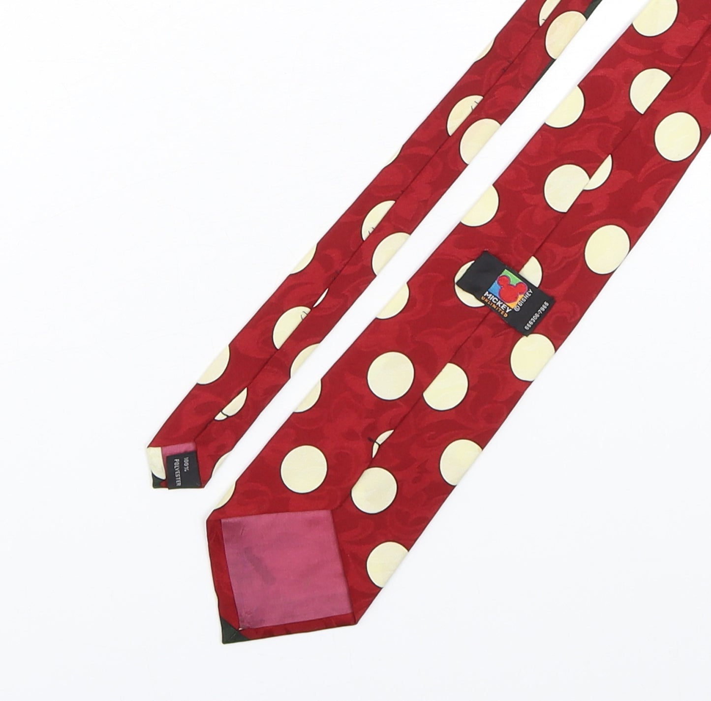 Mickey Unlimited Mens Multicoloured Polka Dot Polyester Pointed Tie One Size - Jessica Rabbit