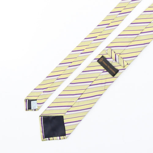 Femmio Valentino  Mens Multicoloured Striped Silk Pointed Tie One Size