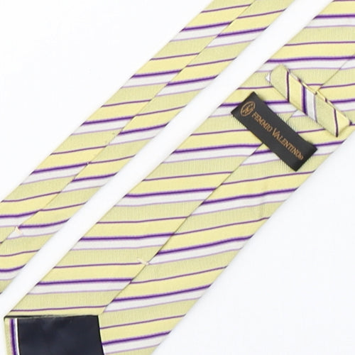 Femmio Valentino  Mens Multicoloured Striped Silk Pointed Tie One Size