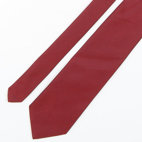 Marks and Spencer Mens Red Plaids & Checks Polyester Pointed Tie One Size