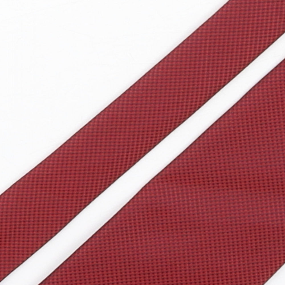 Marks and Spencer Mens Red Plaids & Checks Polyester Pointed Tie One Size