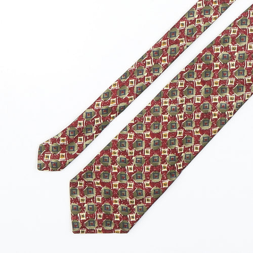 Marks and Spencer Mens Multicoloured Geometric Silk Pointed Tie One Size