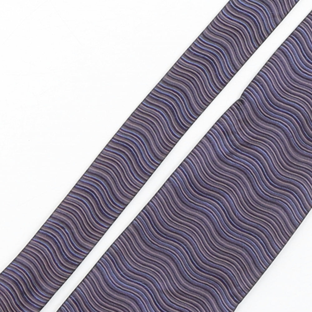 Kenneth Cole Mens Multicoloured Striped Silk Pointed Tie One Size