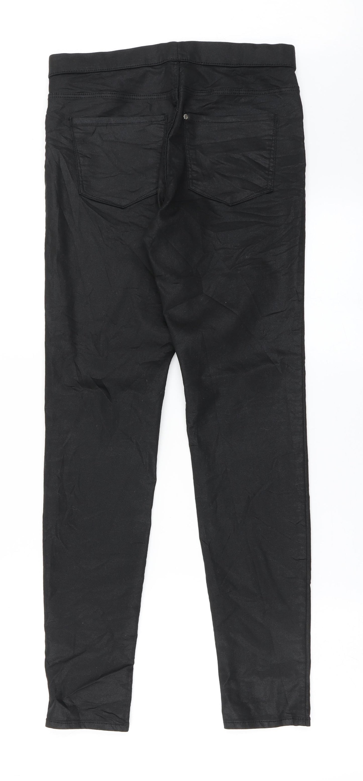 H&M Womens Black  Cotton Jegging Jeans Size 8 L30 in Regular