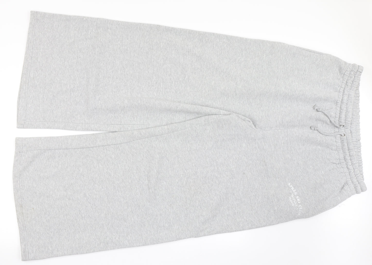 PRETTYLITTLETHING Womens Grey  Cotton Jogger Trousers Size 20 L29.5 in Regular Drawstring