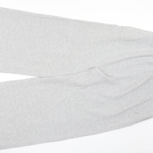 PRETTYLITTLETHING Womens Grey  Cotton Jogger Trousers Size 20 L29.5 in Regular Drawstring