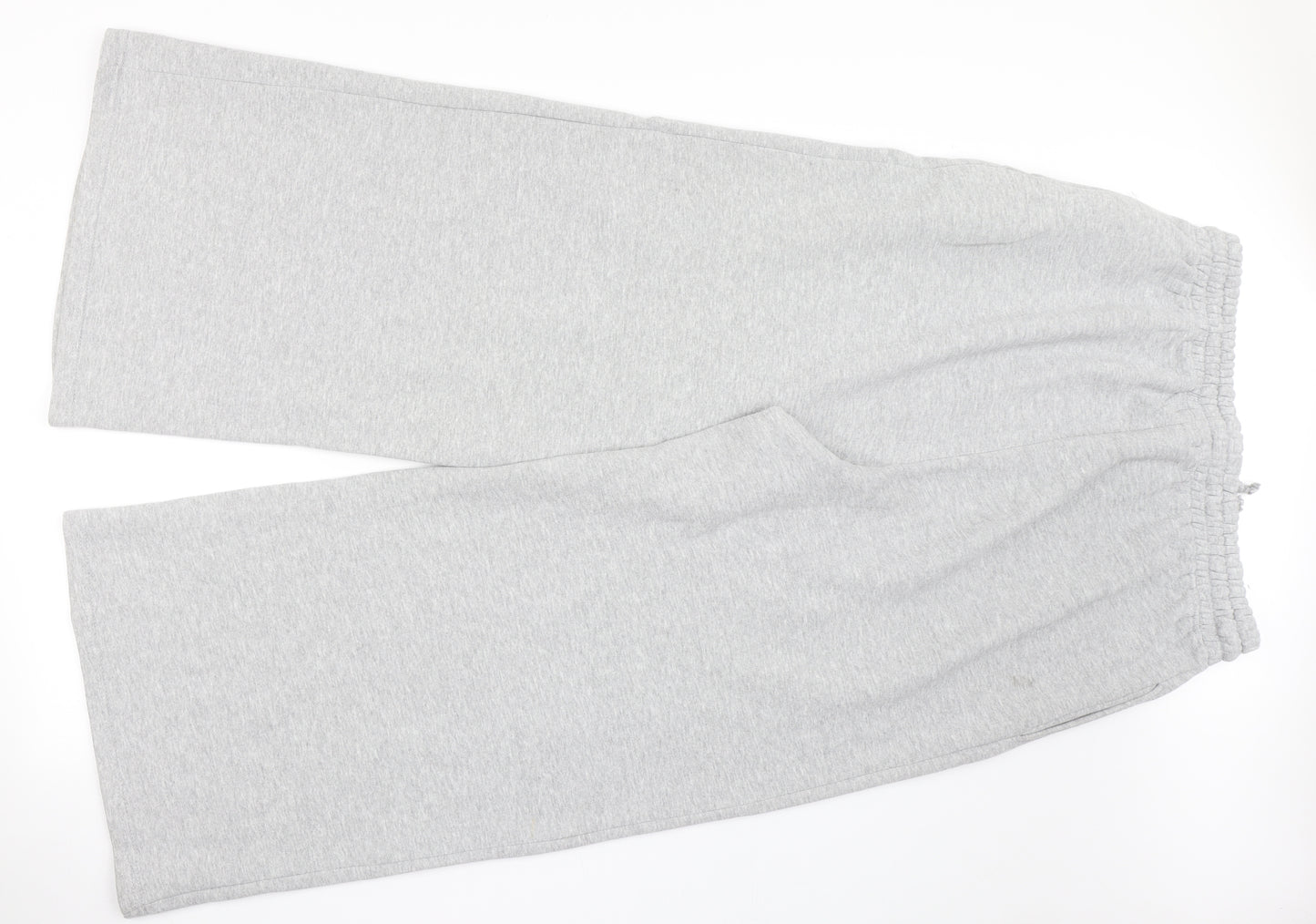 PRETTYLITTLETHING Womens Grey  Cotton Jogger Trousers Size 20 L29.5 in Regular Drawstring