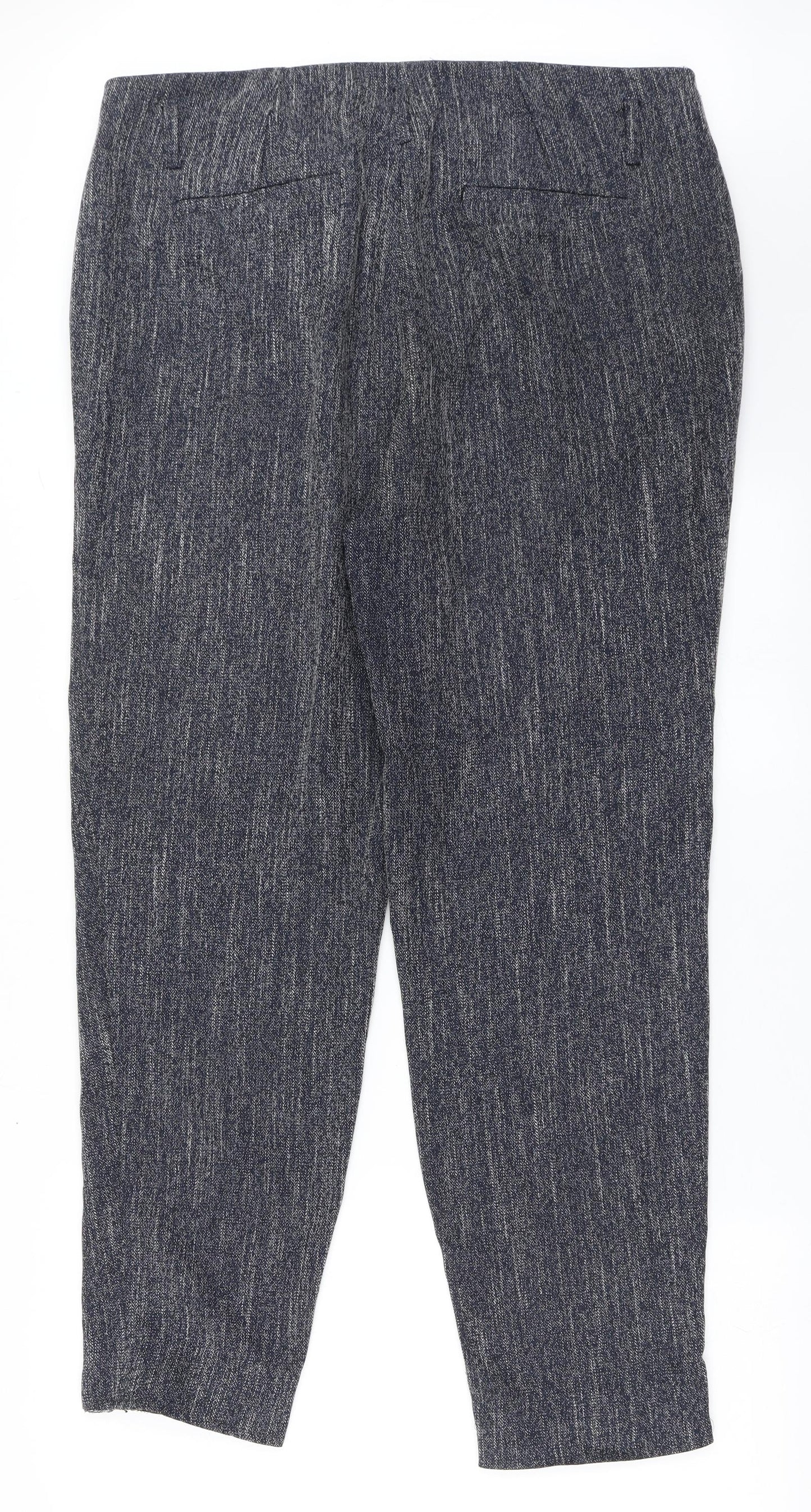 NEXT Womens Blue  Polyester Trousers  Size 18 L30 in Regular Button - Long Leg