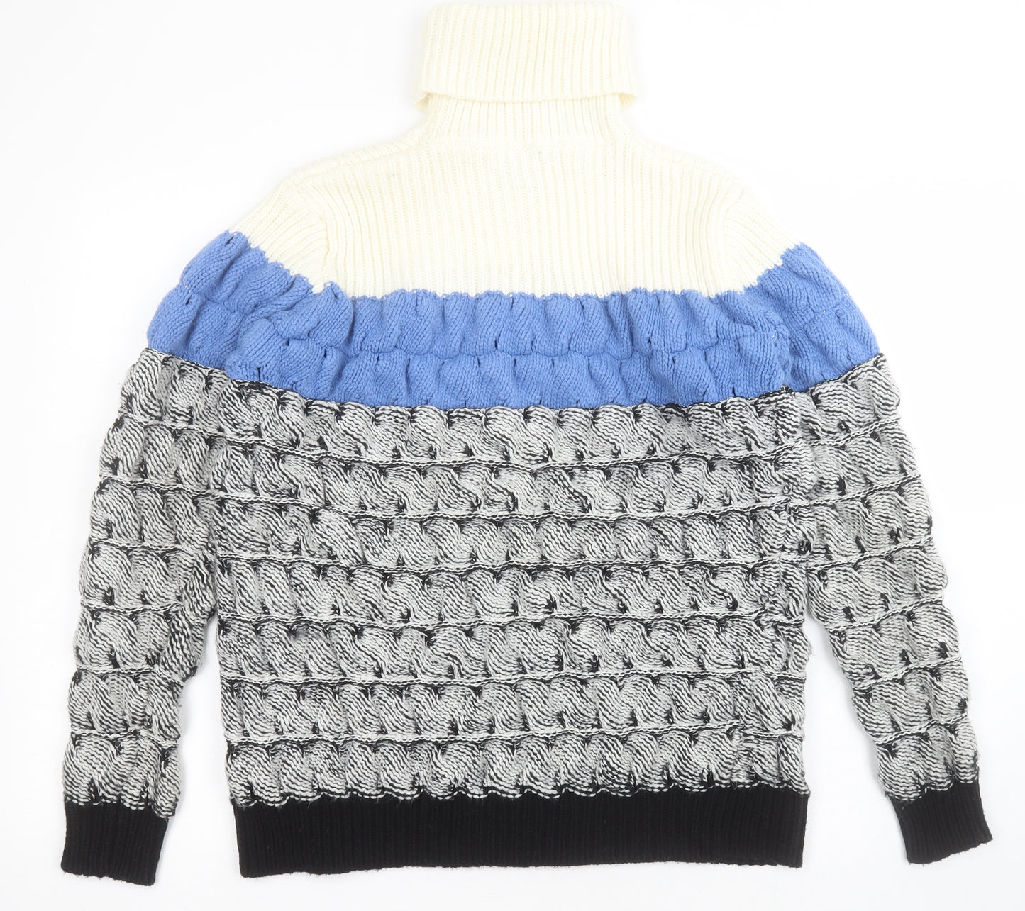 Twist Womens Multicoloured Roll Neck Striped Acrylic Pullover Jumper Size S