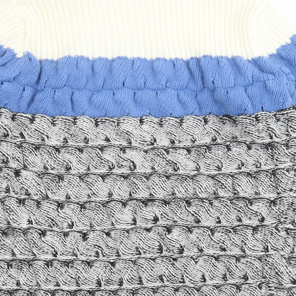 Twist Womens Multicoloured Roll Neck Striped Acrylic Pullover Jumper Size S