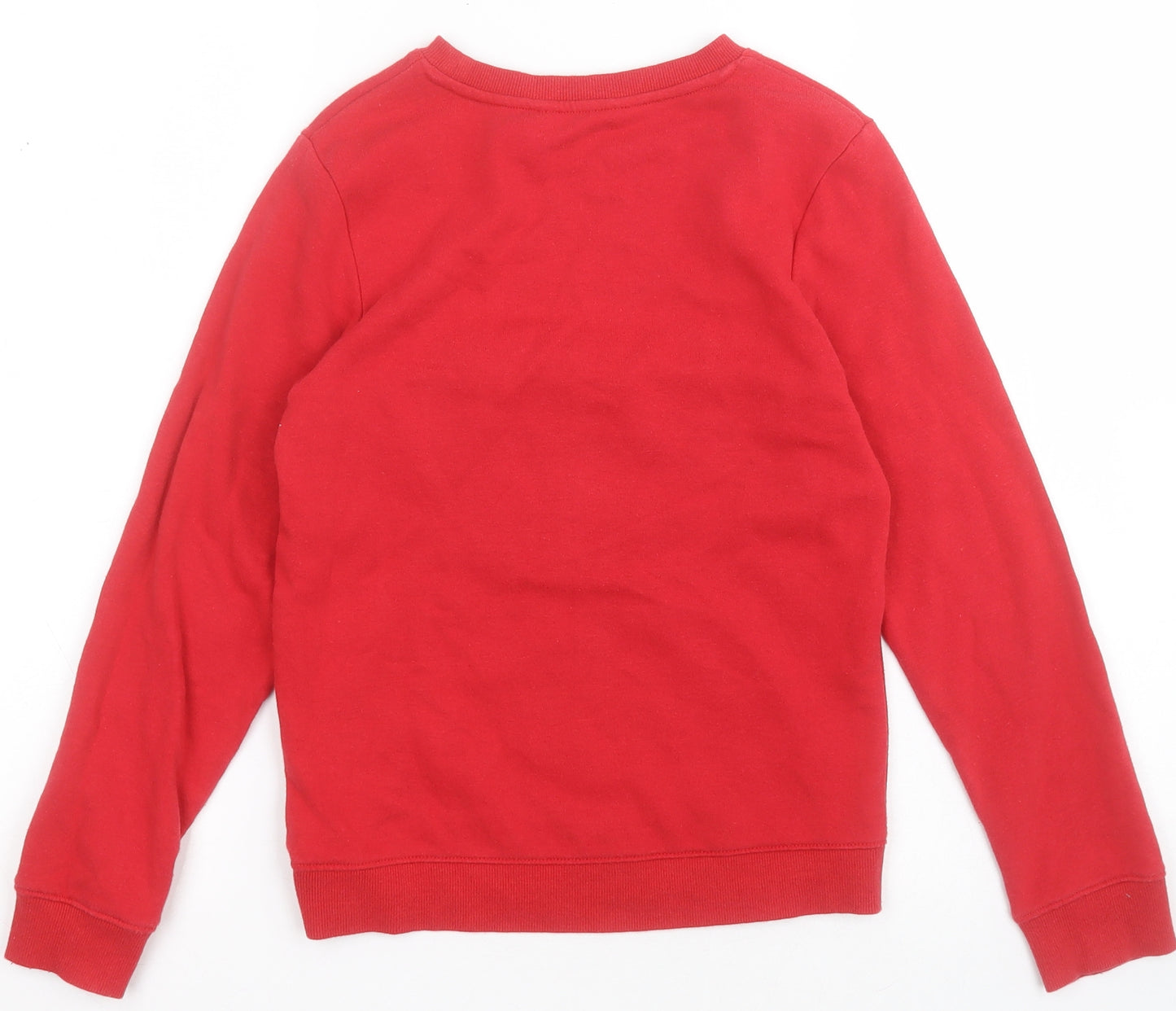 H&M Boys Red  Cotton Pullover Sweatshirt Size 8 Years   - Spider