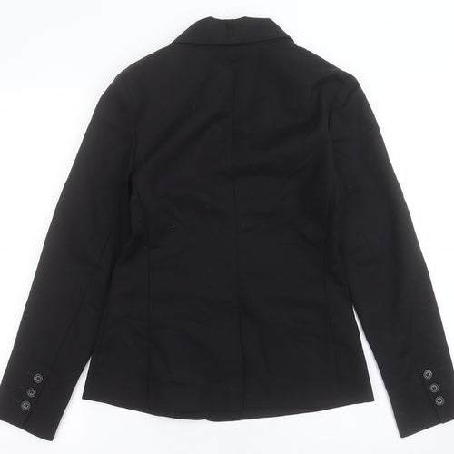 New Look Womens Black  Cotton Jacket Blazer Size 10