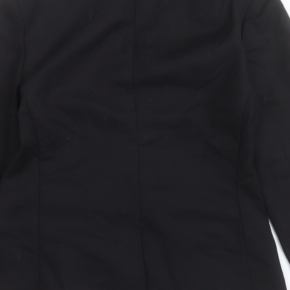 New Look Womens Black  Cotton Jacket Blazer Size 10