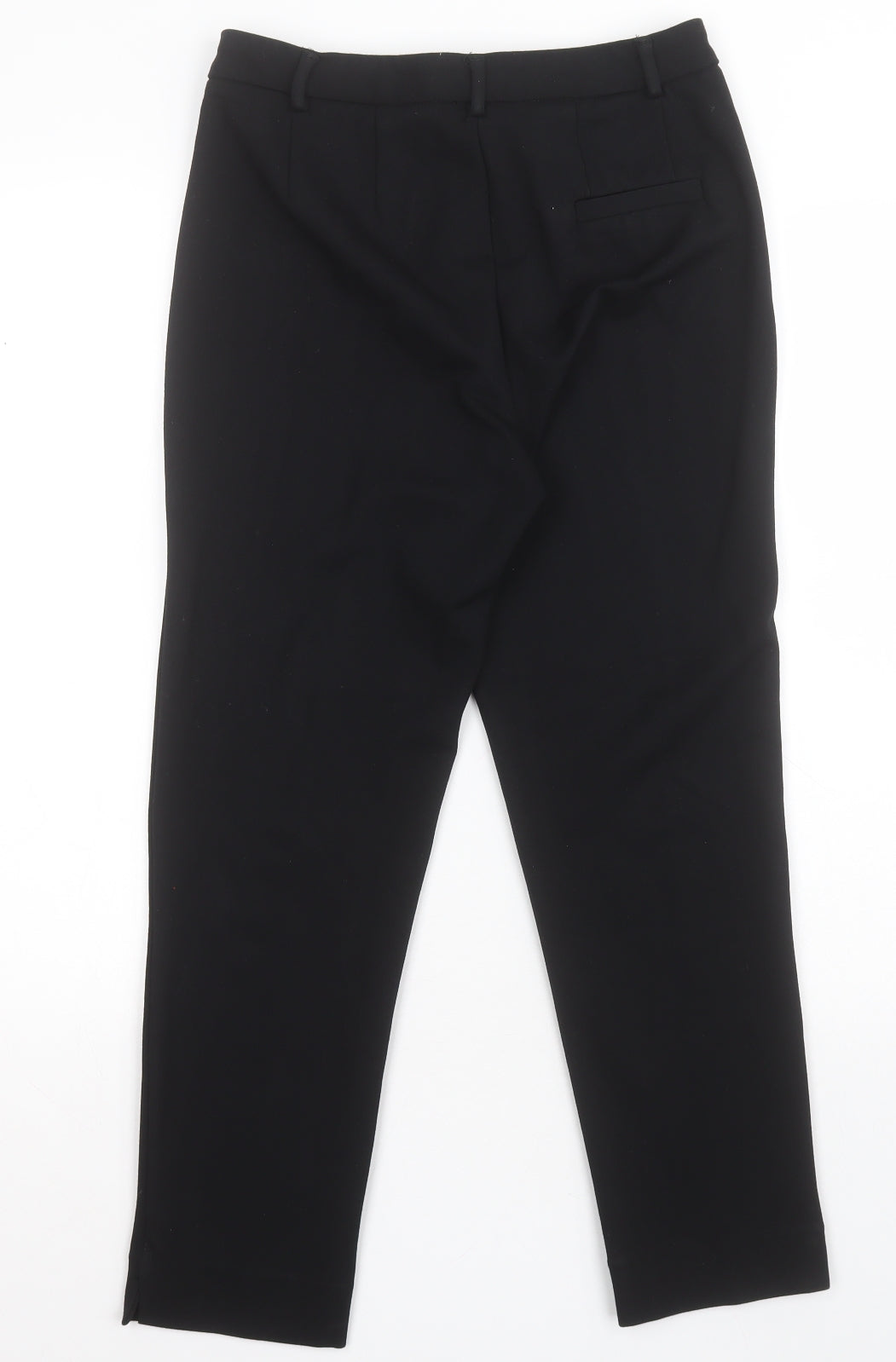 Marks and Spencer Womens Black  Viscose Dress Pants Trousers Size 8 L24 in Slim Zip
