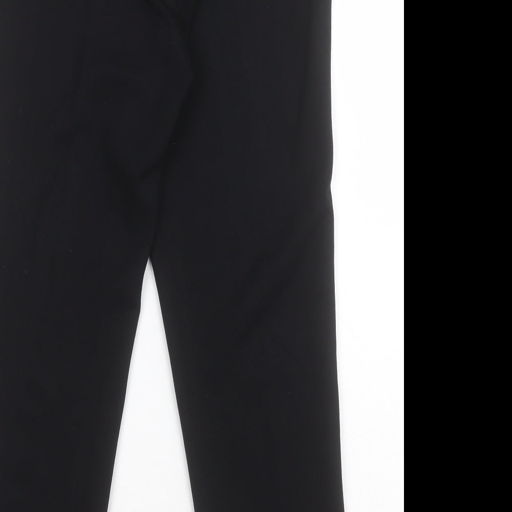 Marks and Spencer Womens Black  Viscose Dress Pants Trousers Size 8 L24 in Slim Zip