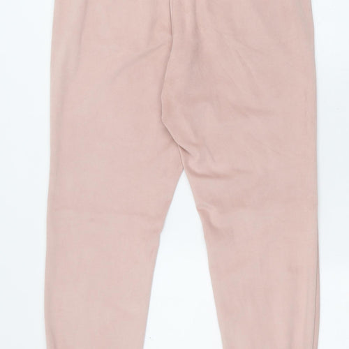F&F Womens Pink  Polyester Jogger Trousers Size 12 L25 in Regular Drawstring