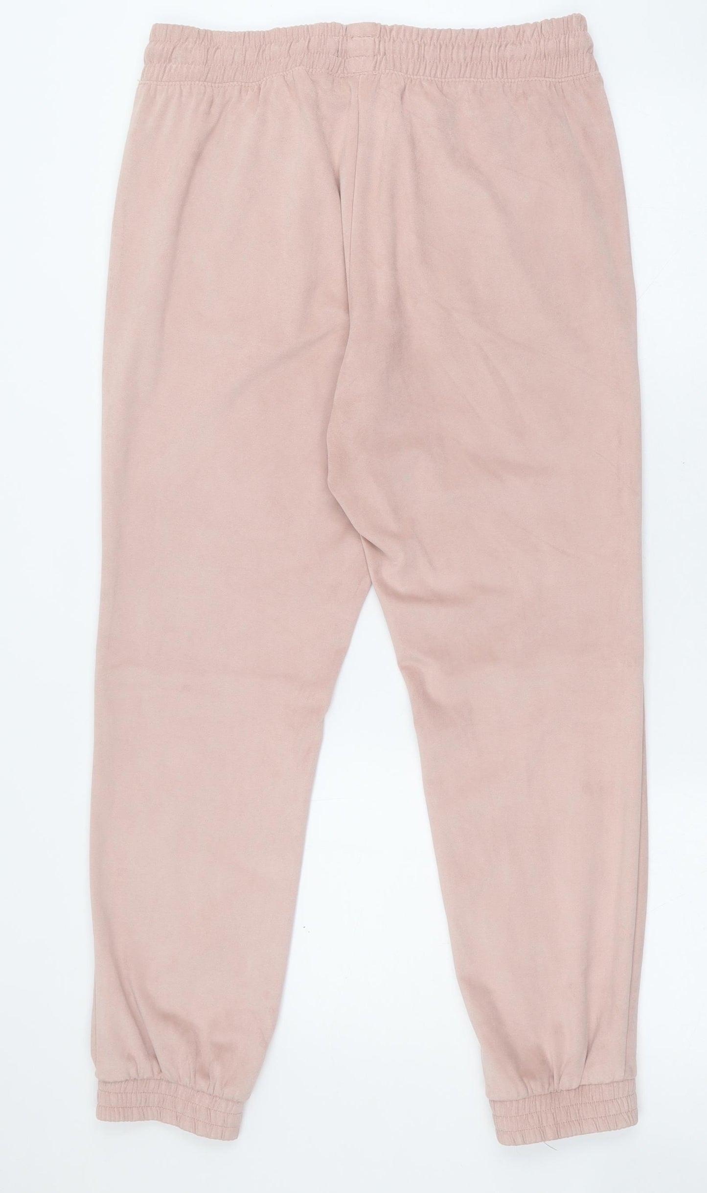 F&F Womens Pink  Polyester Jogger Trousers Size 12 L25 in Regular Drawstring