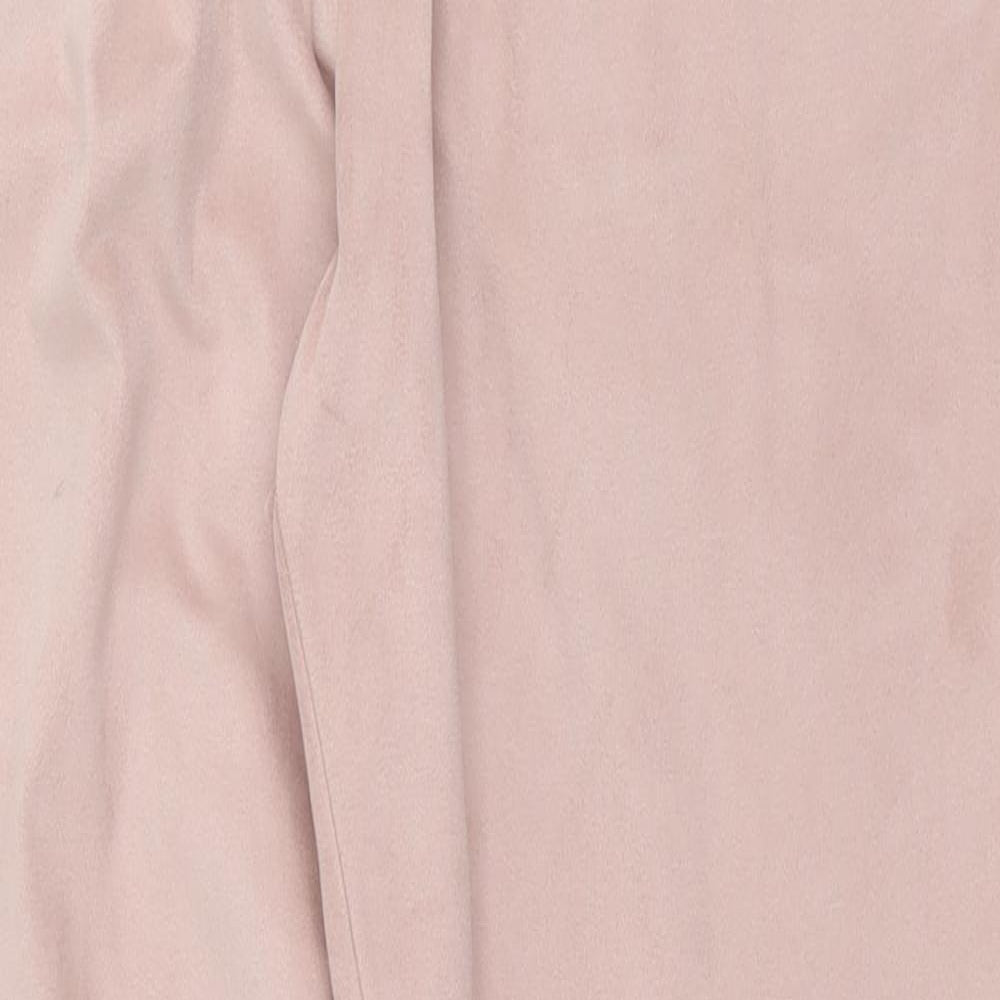 F&F Womens Pink  Polyester Jogger Trousers Size 12 L25 in Regular Drawstring