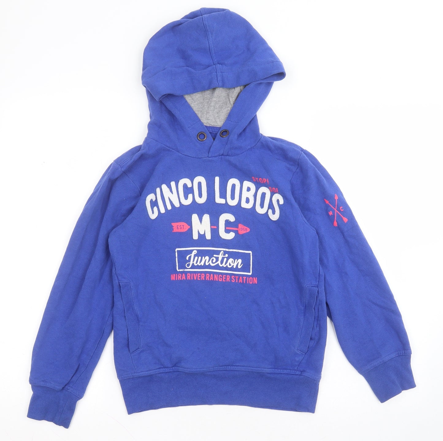 H&M Boys Blue  Cotton Pullover Hoodie Size 9-10 Years   - CINCO LOBOS JUNCTION