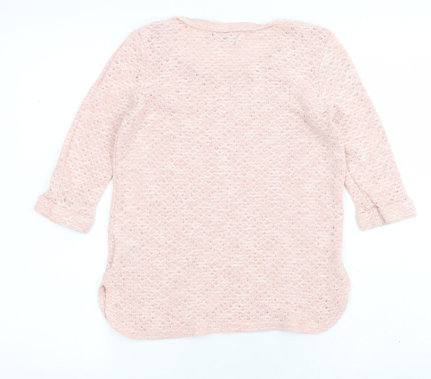 New Look Womens Pink Round Neck  Polyester Pullover Jumper Size 12