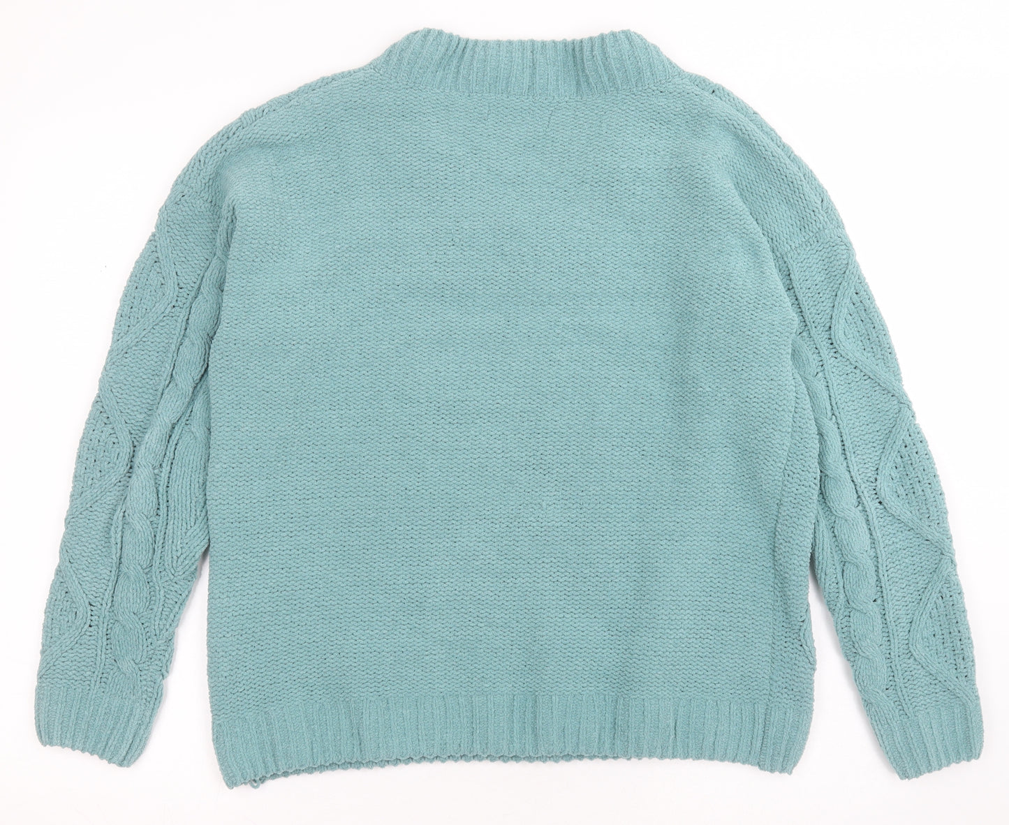 Primark Womens Blue V-Neck  Polyester Pullover Jumper Size M