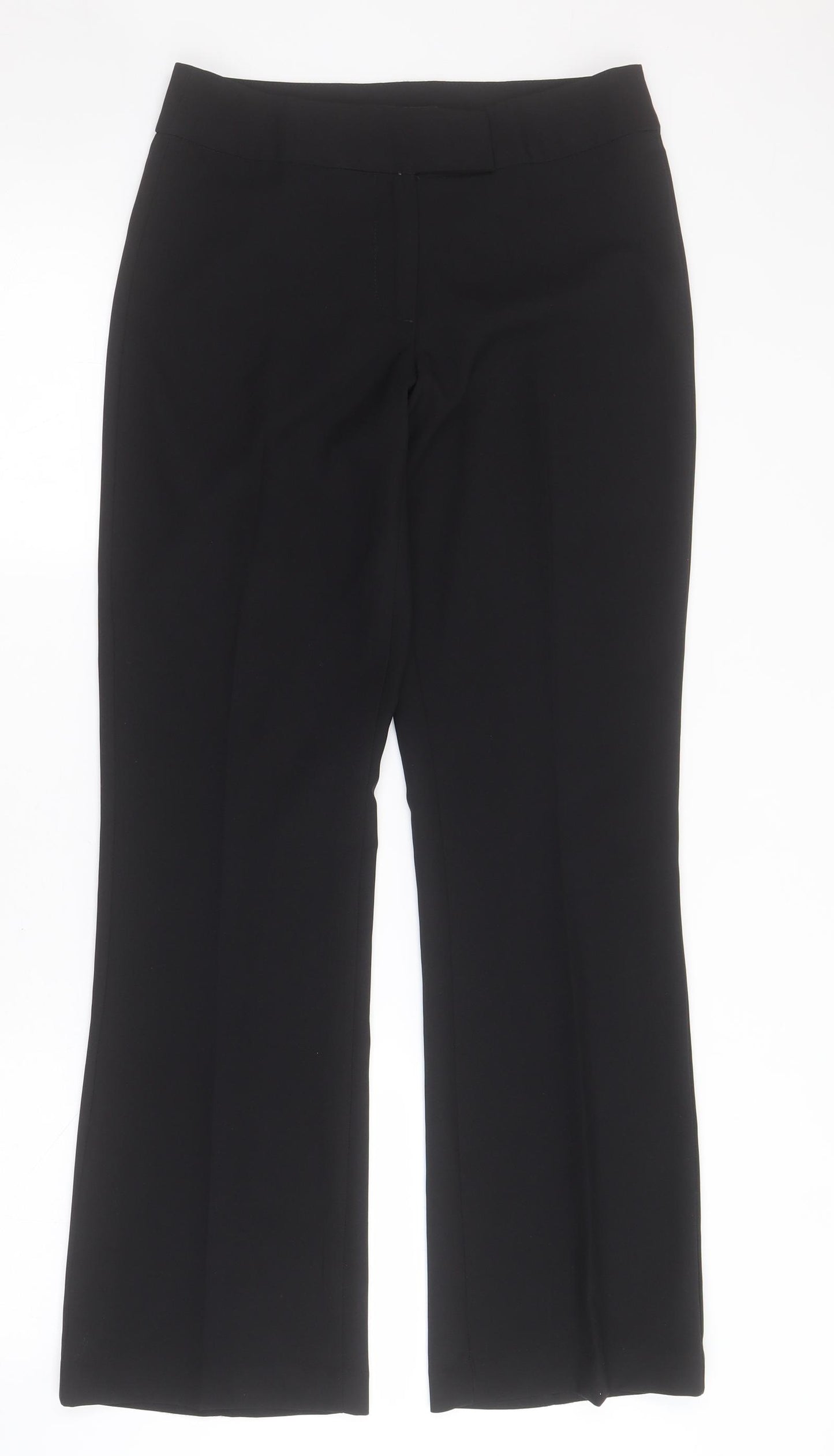 George Womens Black  Polyester Trousers  Size 8 L29 in Regular Zip