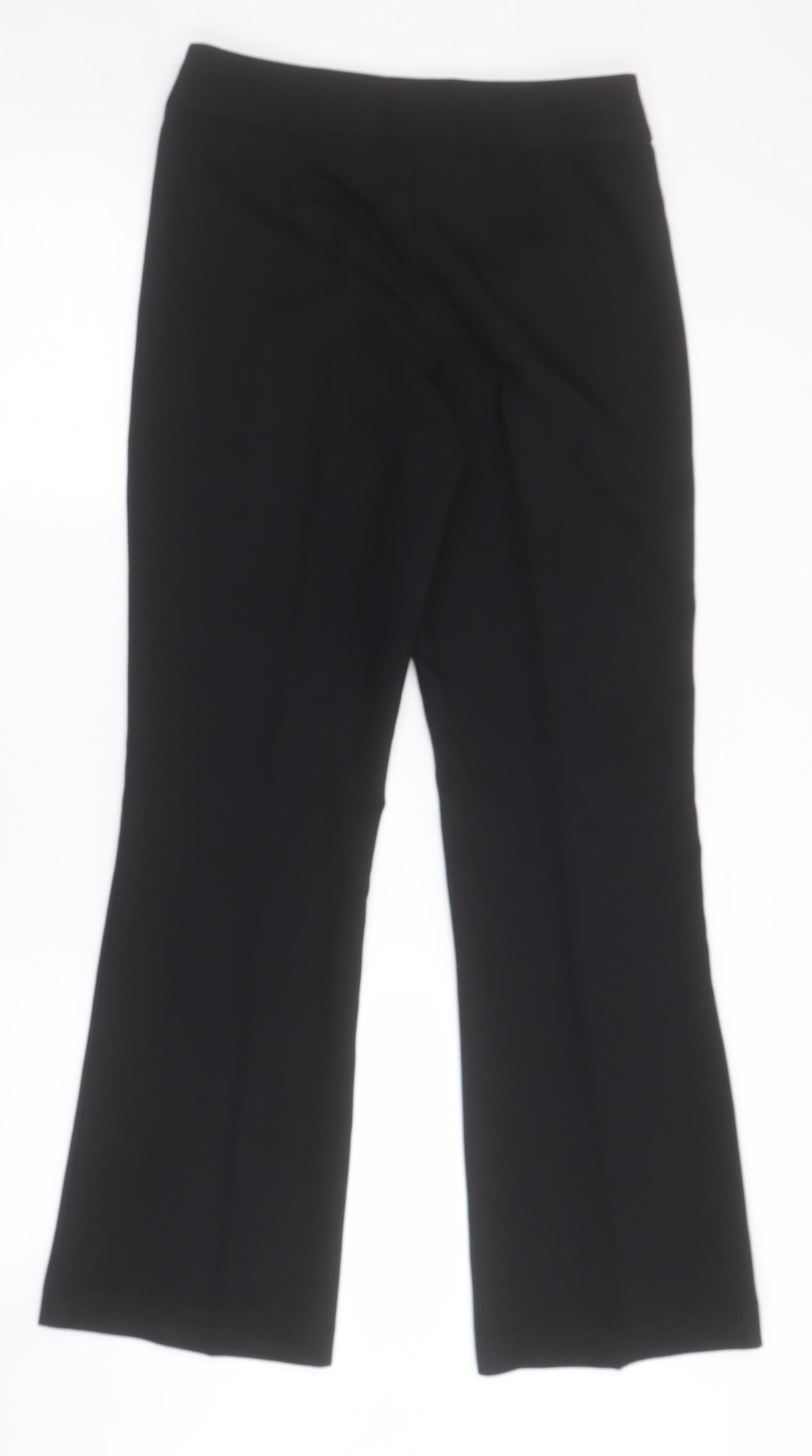 George Womens Black  Polyester Trousers  Size 8 L29 in Regular Zip