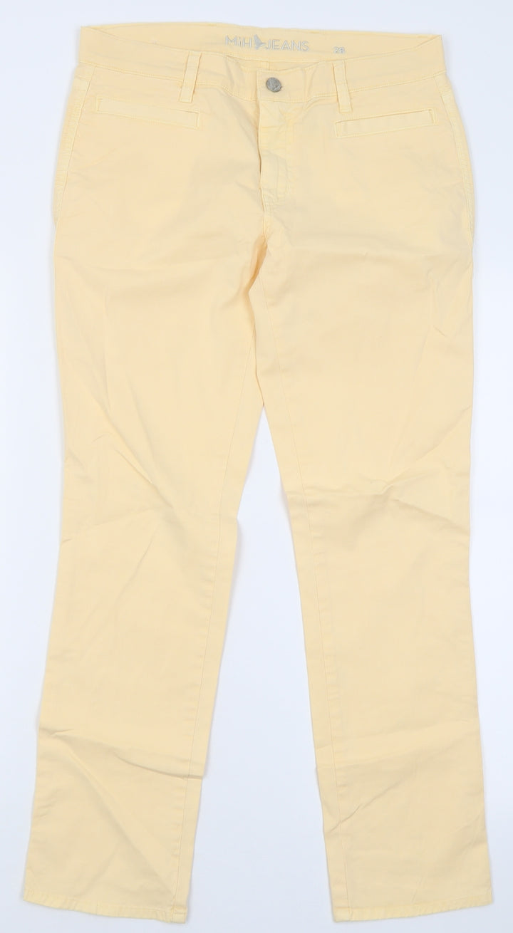 MiH Jeans Womens Orange  Cotton Cropped Jeans Size 28 L28 in Regular Button