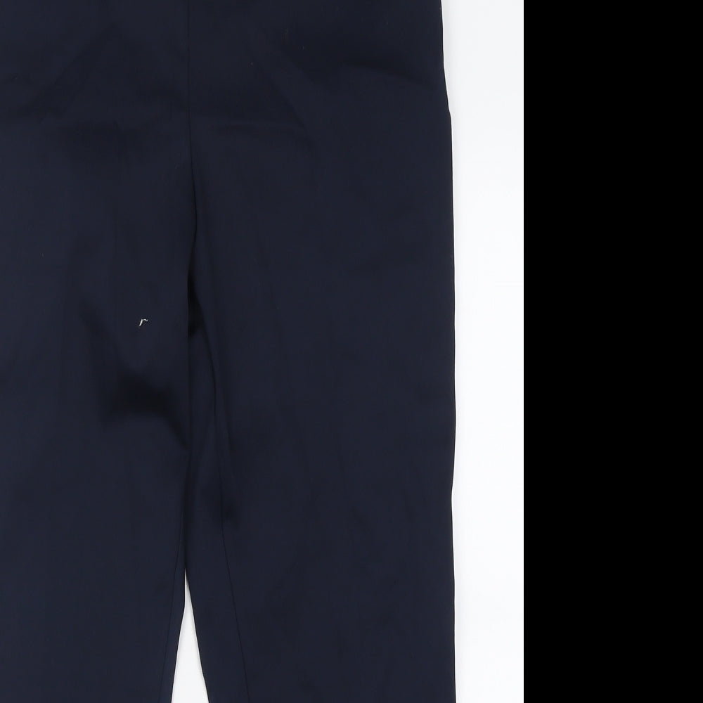 Savida Womens Blue  Cotton Trousers  Size 16 L26 in Regular Zip