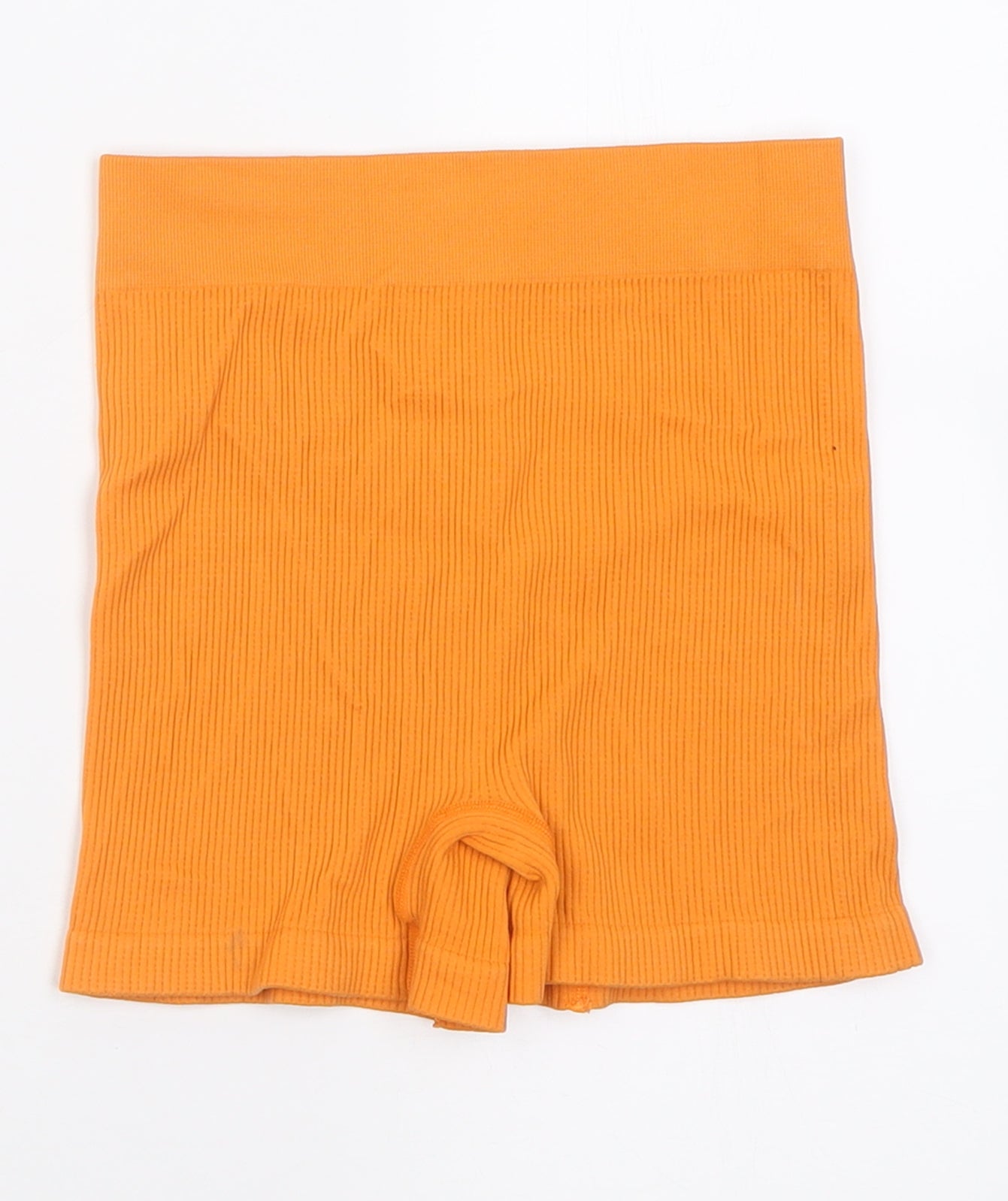 PRETTYLITTLETHING Womens Orange  Polyamide Biker Shorts Size S L3 in Regular Pull On