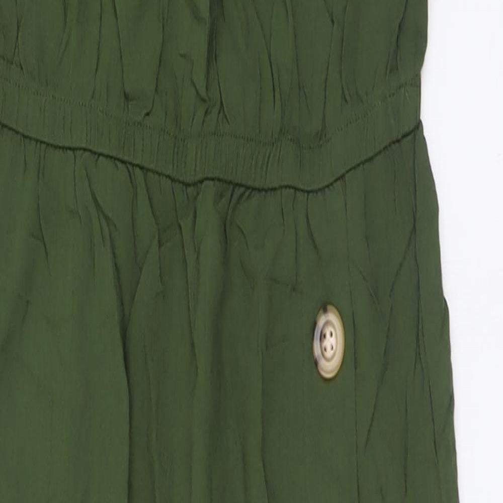 George Womens Green  Viscose A-Line  Size 6  V-Neck Button