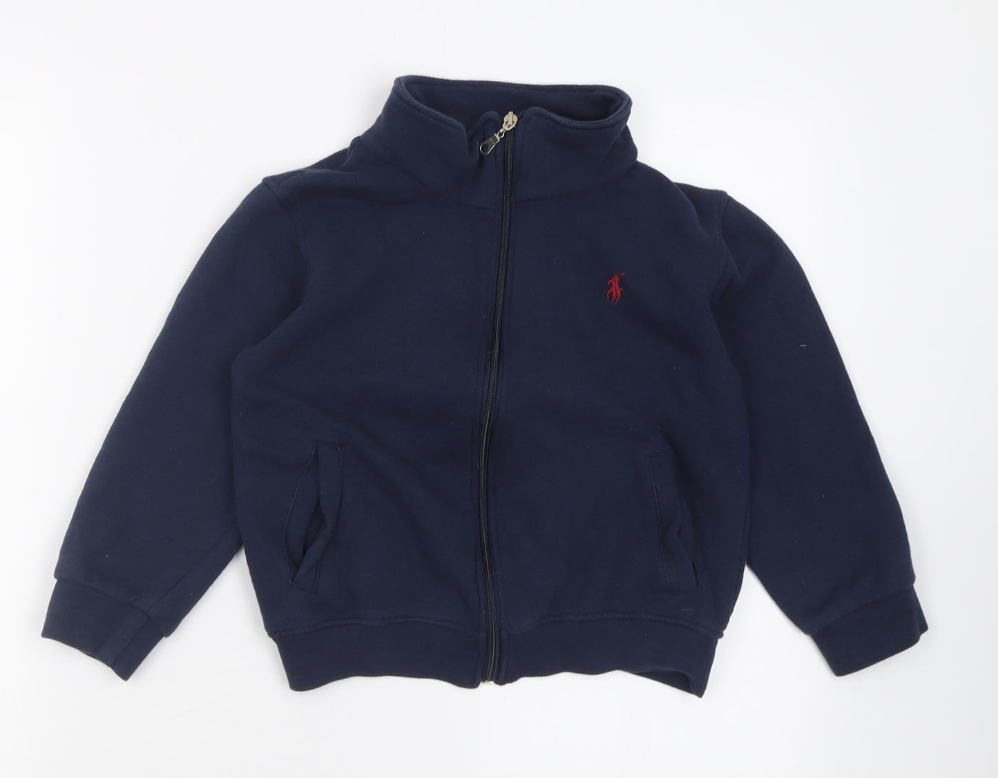 Ralph Lauren Girls Blue  Cotton Full Zip Sweatshirt Size 10 Years  Zip