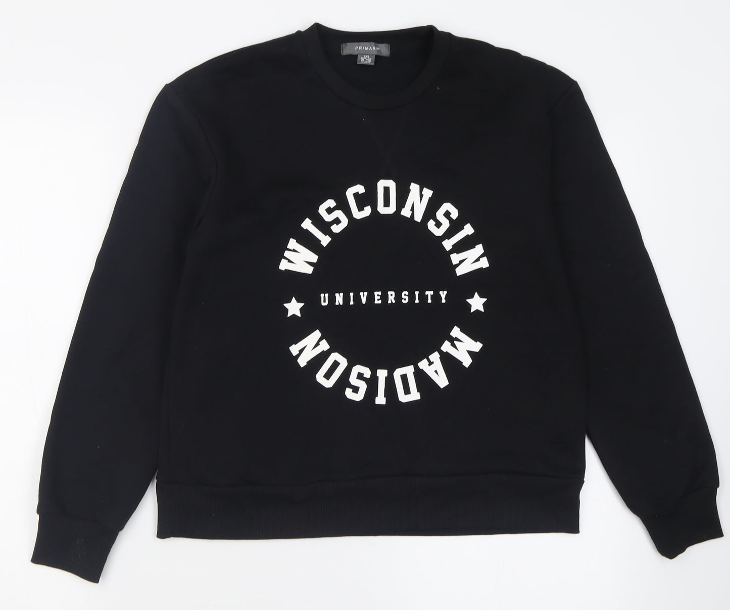 Primark Womens Black  Cotton Pullover Sweatshirt Size 2XS  Pullover