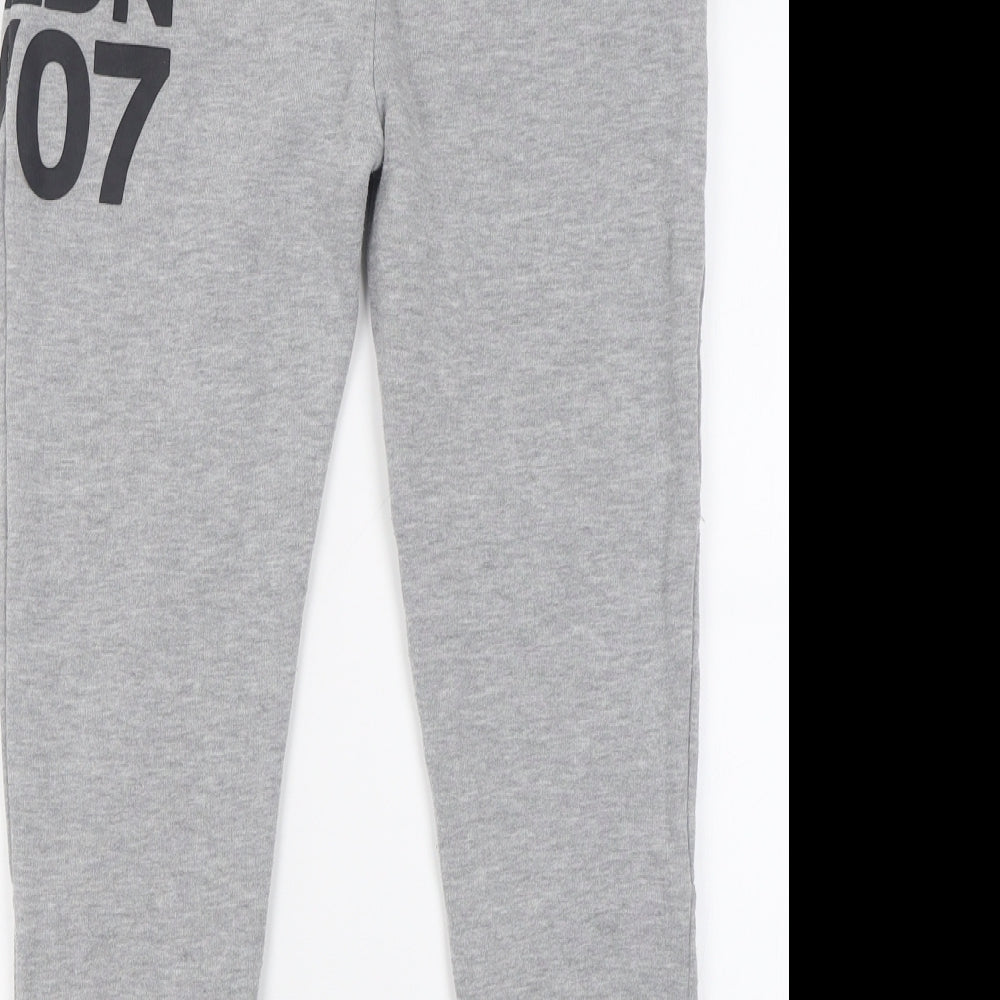 Twisted Soul Boys Grey  Cotton Jogger Trousers Size 11-12 Years  Regular Tie