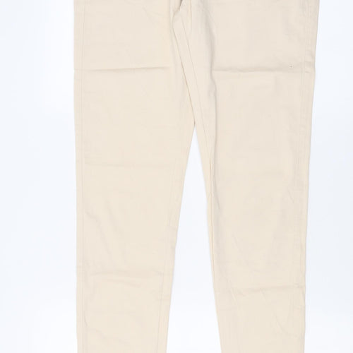 R Ping Womens Beige  Cotton Trousers  Size 14 L32 in Regular Button