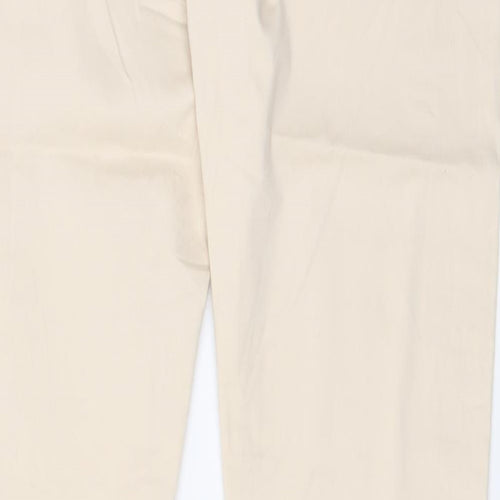 R Ping Womens Beige  Cotton Trousers  Size 14 L32 in Regular Button