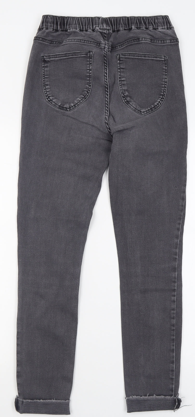 White Stuff Womens Grey  Cotton Jegging Trousers Size 12 L27 in Regular