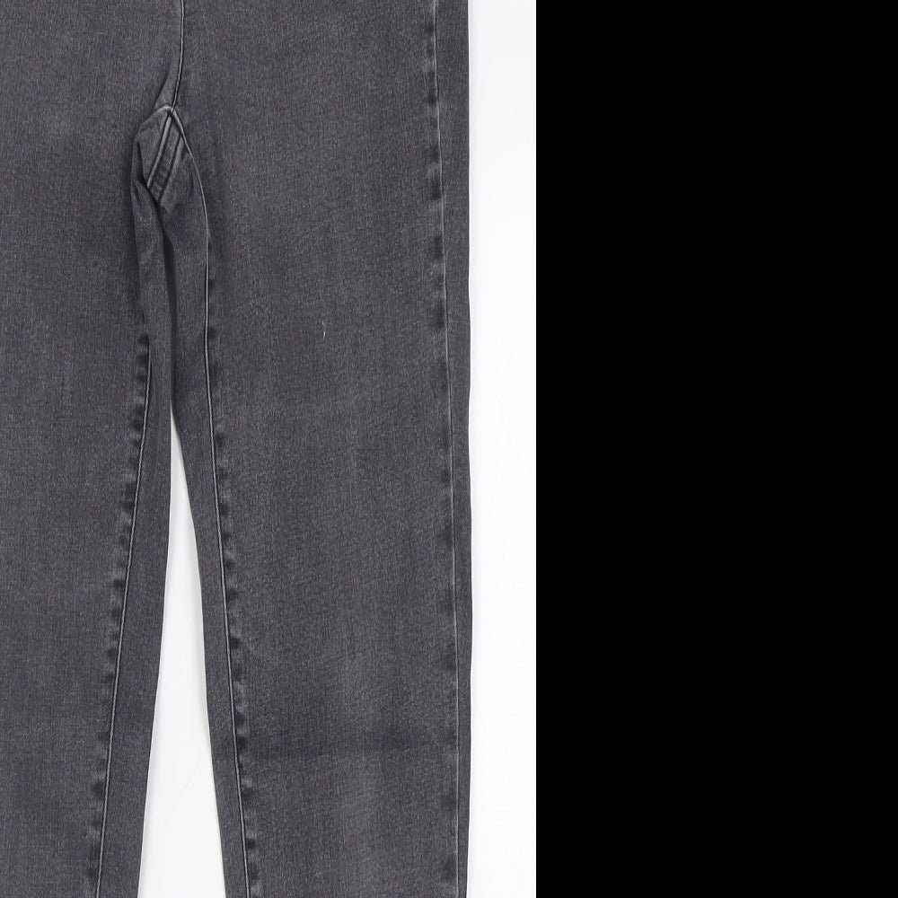 White Stuff Womens Grey  Cotton Jegging Trousers Size 12 L27 in Regular