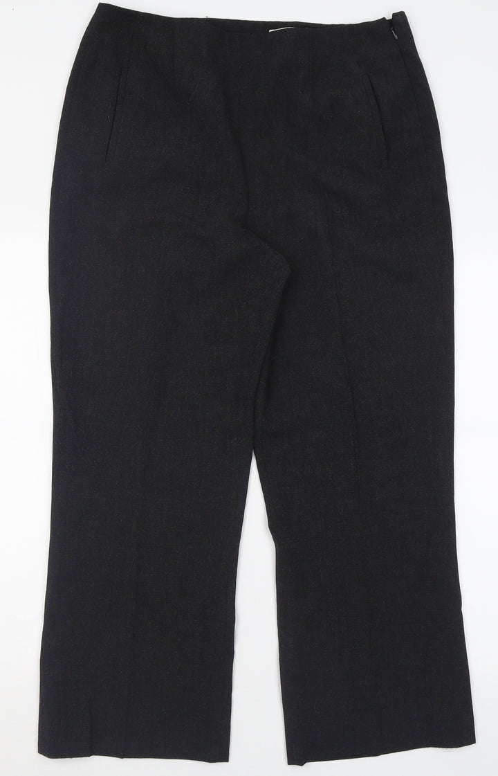 Lakeland Womens Grey  Polyester Trousers  Size 16 L27 in Regular Zip